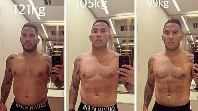 Com 22 kg a menos, campeão da Libertadores mostra antes e depois