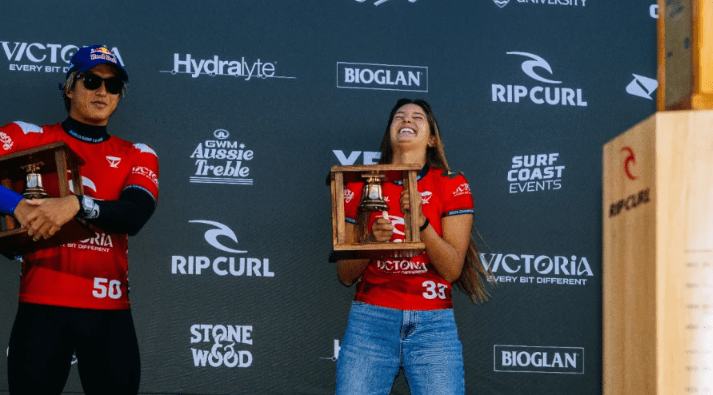 Brasileira alcança o melhor resultado da carreira após vice em Bells Beach