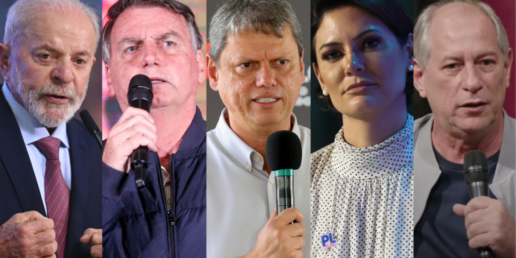 Lula lidera contra Bolsonaro, Tarcísio, Michelle e Ciro, diz Datafolha
