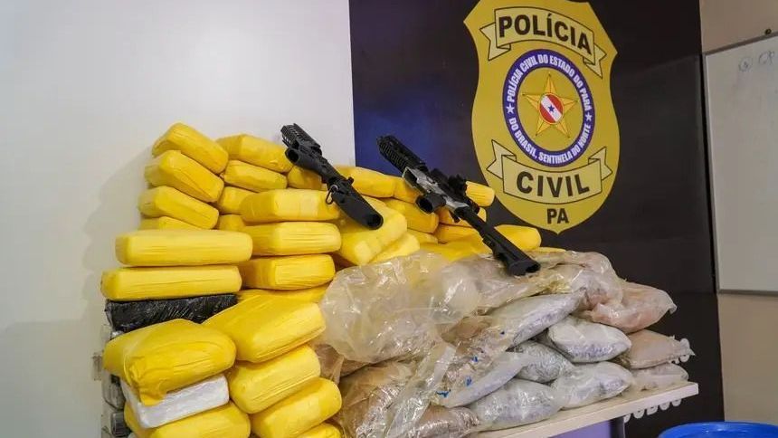 Polícia apreende 130 kg de droga em "laboratório do crime" no Pará