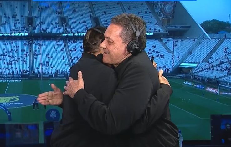 Galvão Bueno e Vanderlei Luxemburgo falam palavrão em transmissão; veja