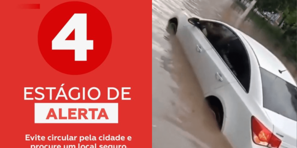 Duque de Caxias tem "alerta vermelho" por conta das chuvas e alagamentos