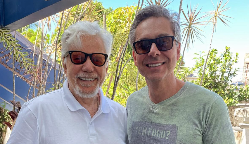 Alexandre Nero mostra "encontro de Marcos Aurélios" com Reginaldo Faria