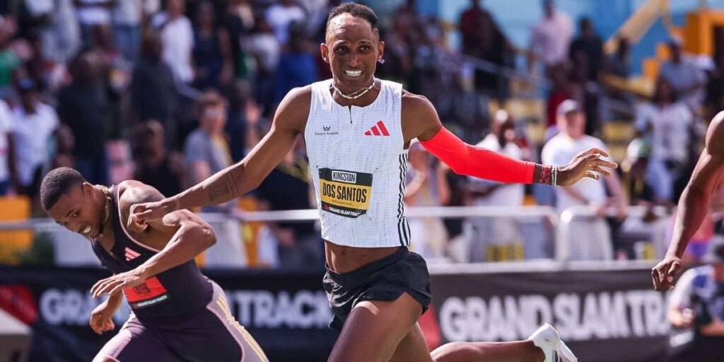 Alison dos Santos vence etapa de Kingston do Grand Slam Track