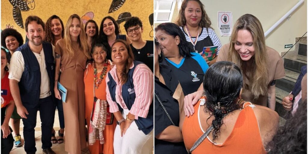 Angelina Jolie visita ONG de imigrantes e refugiados em São Paulo; veja
