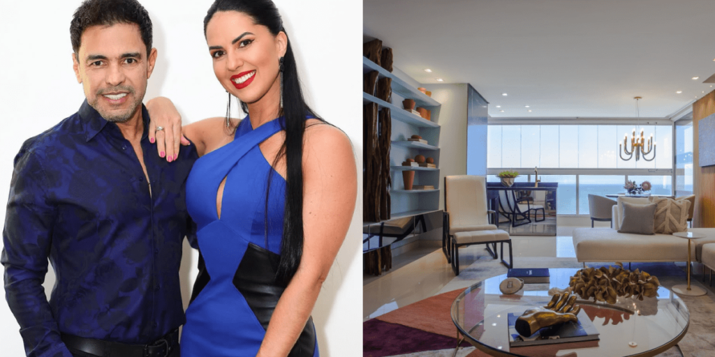 Graciele Lacerda mostra apartamento com Zezé Di Camargo na praia; veja