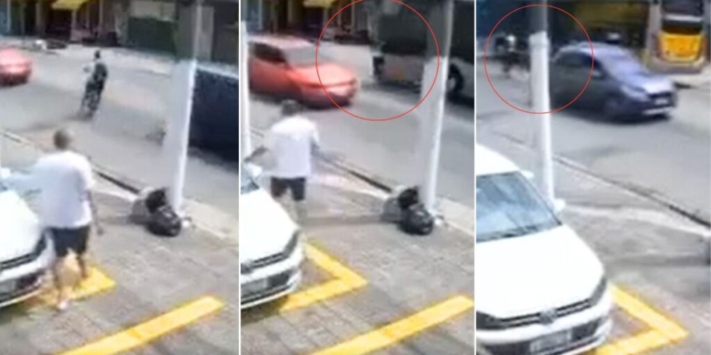 Vídeo: Ciclista é atropelado por ônibus na zona leste de São Paulo