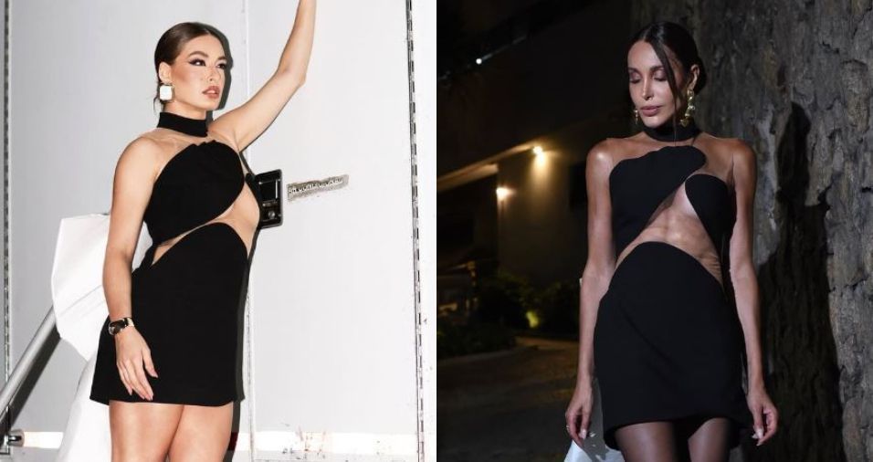 Ex-BBB Beatriz Reis e Carol Marra usam mesmo look em festa da TV Globo