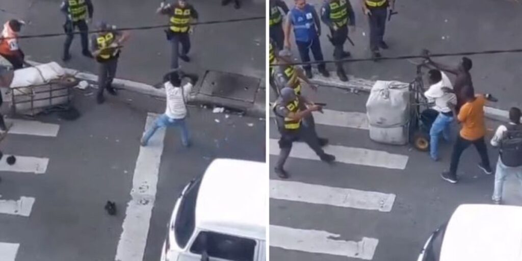 Vídeo: ambulante tenta agredir PMs e é morto no Brás, centro de SP