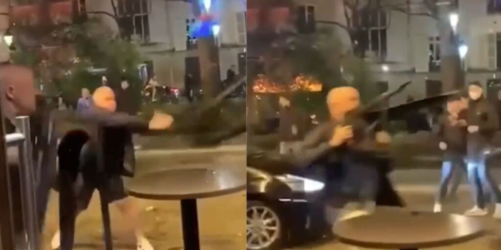 Socos e cadeiradas: torcedores do PSG e Aston Villa brigam antes de jogo