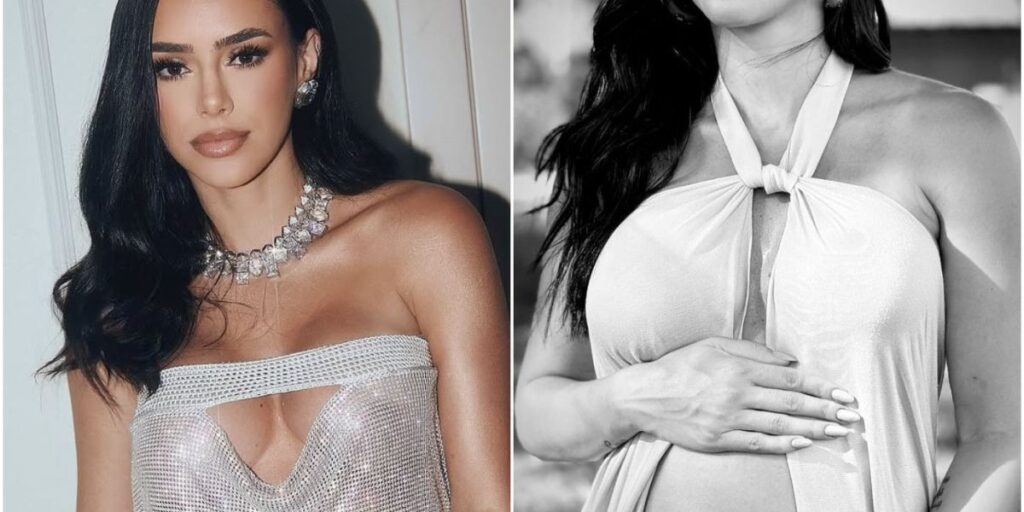 Bruna Biancardi posa com barriga de grávida à mostra; veja