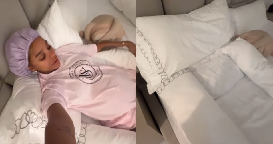 Grávida de 7 meses, Brunna Gonçalves mostra improviso para dormir; veja