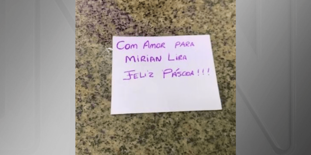 "Com amor”: Veja bilhete entregue com ovo de Páscoa que matou criança