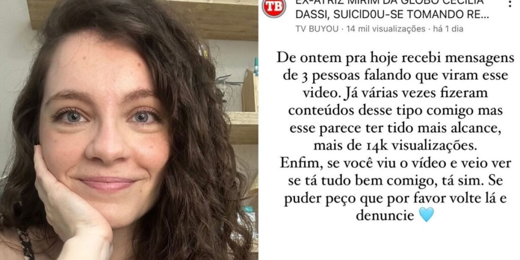 Ex-atriz mirim, Cecilia Dassi rebate fake news de morte: "Está tudo bem"