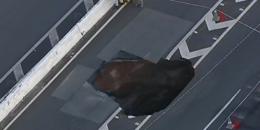 Cratera na Marginal: obra de reparo deve ser finalizada hoje