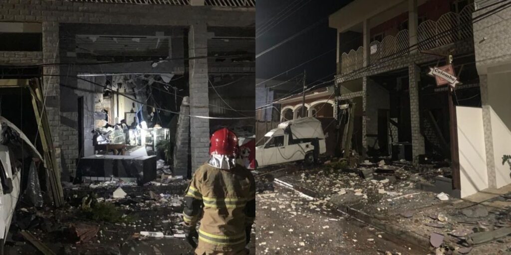 Padaria explode e fica destruída após vazamento de gás em Minas Gerais
