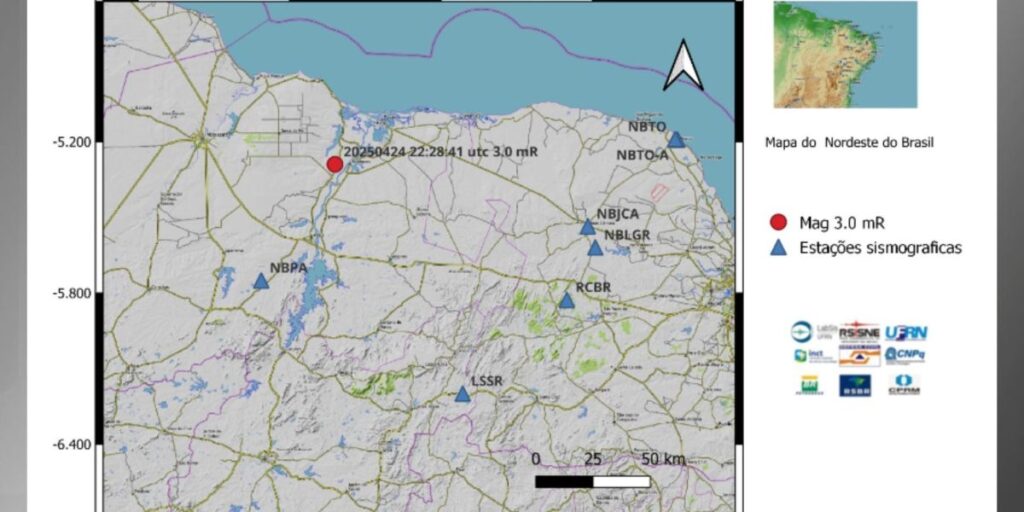 Cidade registra mais de 20 tremores em dois dias no Rio Grande do Norte