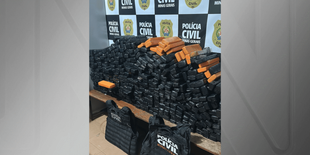 Mais de 400 barras de maconha são apreendidas em Minas Gerais