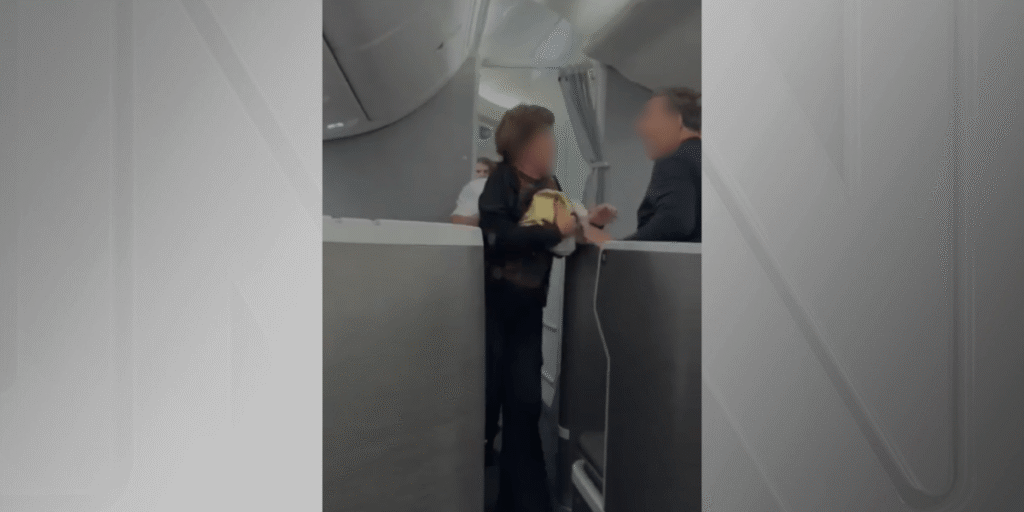 Confusão em voo da American Airlines: brasileira tenta entrar em cabine