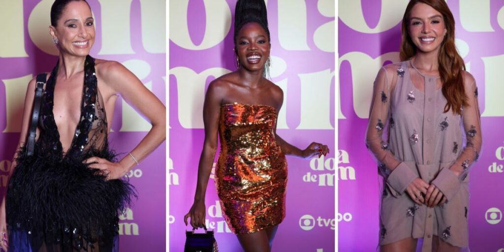 Elenco de "Dona de Mim" se reúne em festa de lançamento; veja looks