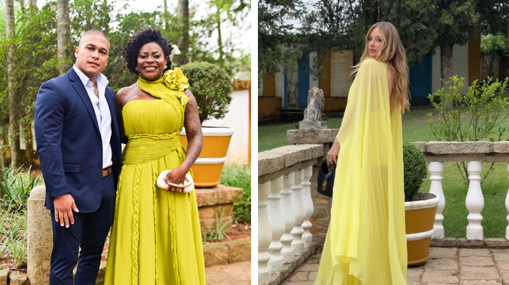 Famosos comparecem a casamento de Jakelyne e Mariano; veja fotos e vídeos