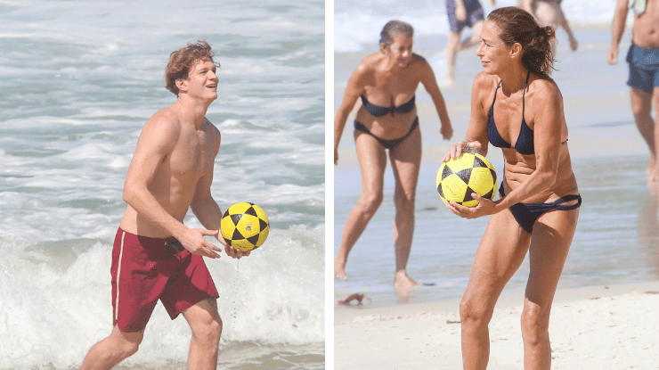 Famosos posam na praia em dia de sol; veja fotos