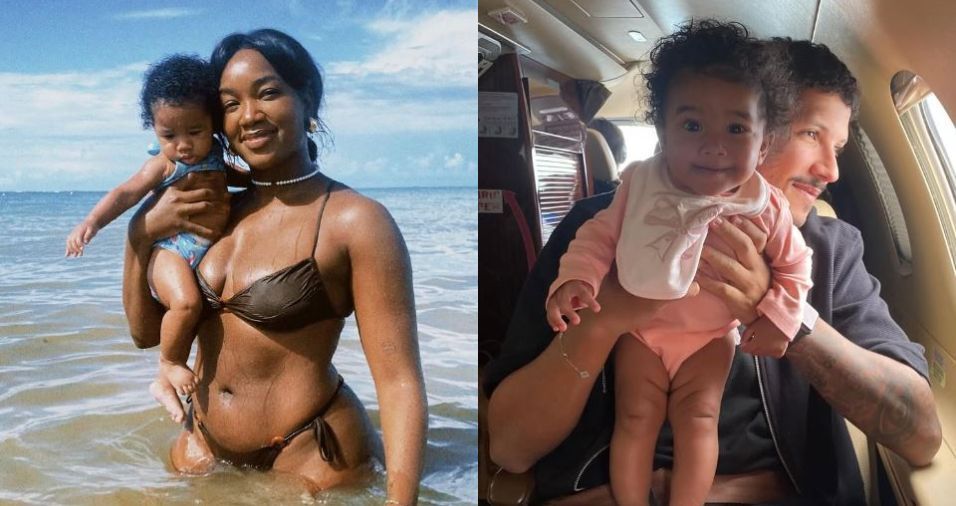 Iza e Yuri Lima mostram viagem em família com a filha do casal