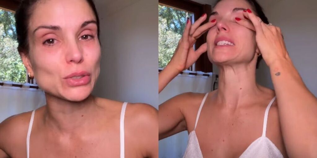 Flávia Viana chora ao se preparar para casamento de Jakelyne e Mariano