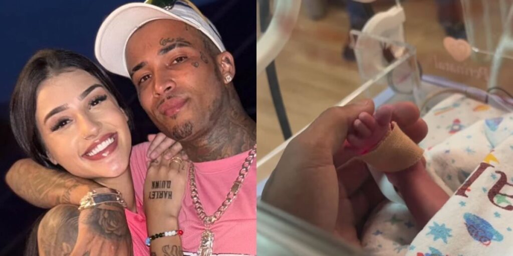 Gato Preto visita filha com Bia Miranda na UTI no Rio