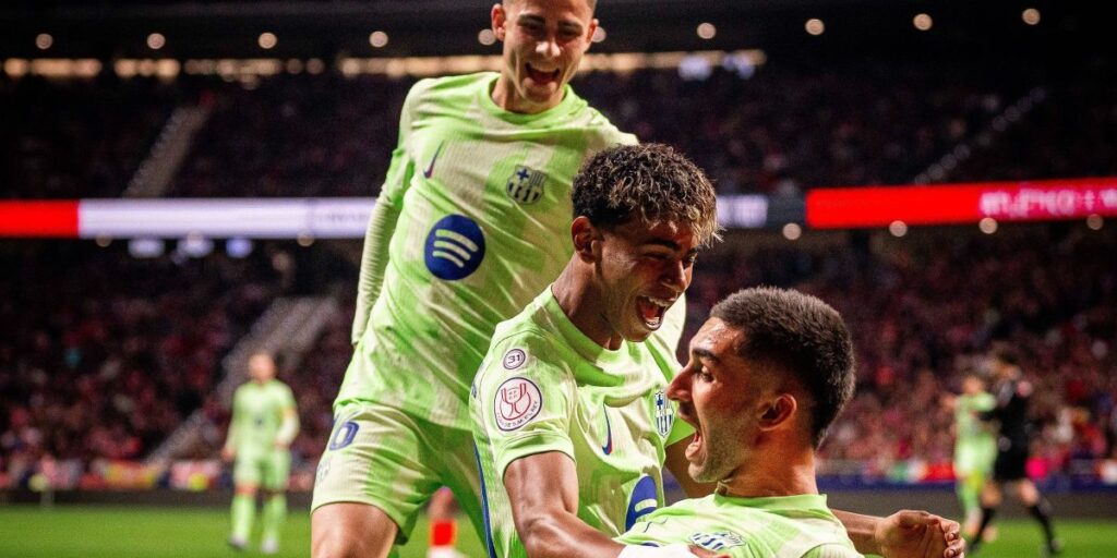 Yamal dá lindo passe em primeiro gol do Barcelona contra o Atlético; veja