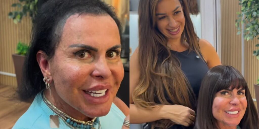 Gretchen mostra preparação de cabelo para Power Couple Brasil