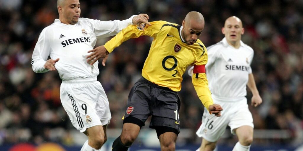 Último Arsenal e Real pela Champions teve brilho de Henry contra Ronaldo