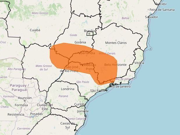 Alerta laranja: cinco estados estão em perigo para fortes chuvas, diz Inmet