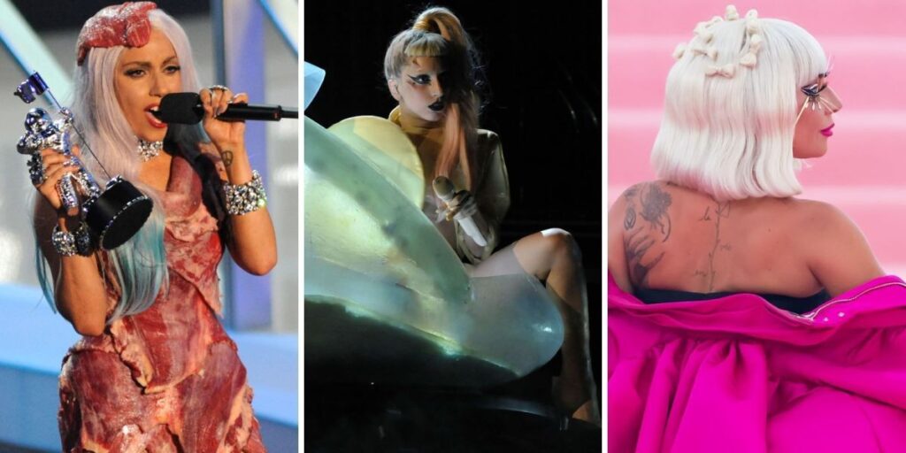 Vestido de carne, ovo e mais: veja looks inusitados de Lady Gaga