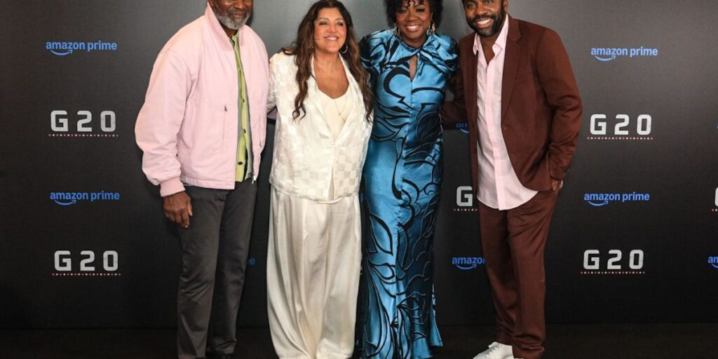 No RJ, Viola Davis vai à lançamento do filme "G20" e encontra famosos; veja