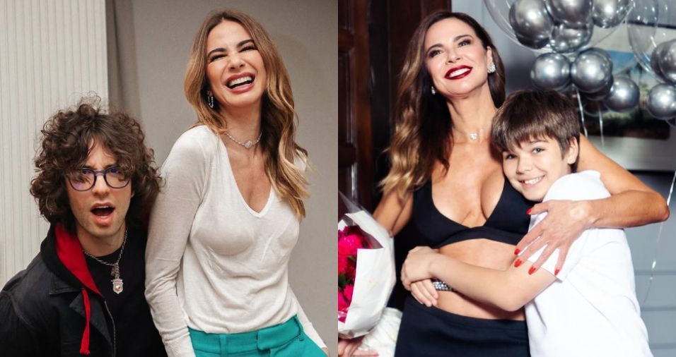 Luciana Gimenez se declara para os filhos: "Duas melhores coisas"