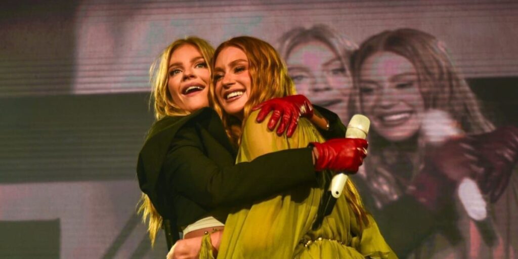 Marina Ruy Barbosa sobe ao palco e canta "Chico" com Luísa Sonza; veja