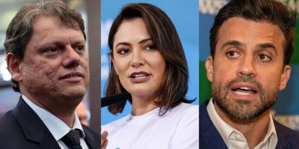 Quaest: sem Bolsonaro, eleitores preferem Tarcísio, Michelle e Marçal