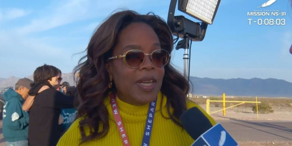 "Nunca estive tão orgulhosa", diz Oprah sobre amiga jornalista no espaço
