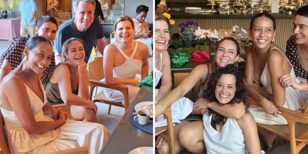 Paolla Oliveira reúne elenco de "Vale Tudo" em almoço de aniversário