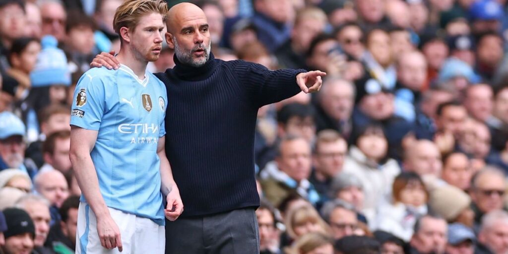 Guardiola coloca De Bruyne como um dos maiores jogadores da Premier League