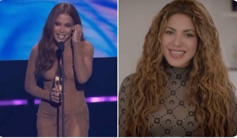Shakira homenageia Anitta e entrega prêmio à amiga: "Rainha do funk"