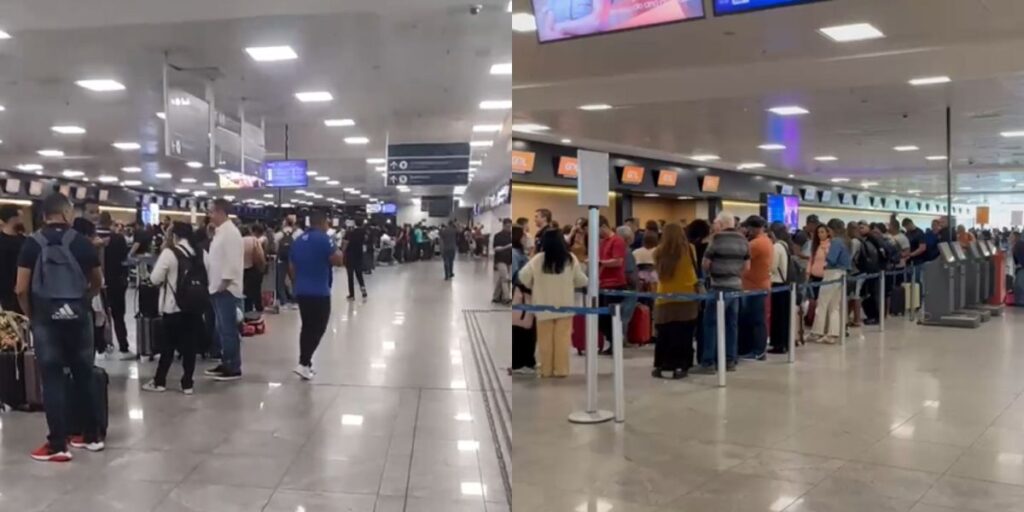Apagão na torre do aeroporto de Vitória provoca cancelamento de 48 voos