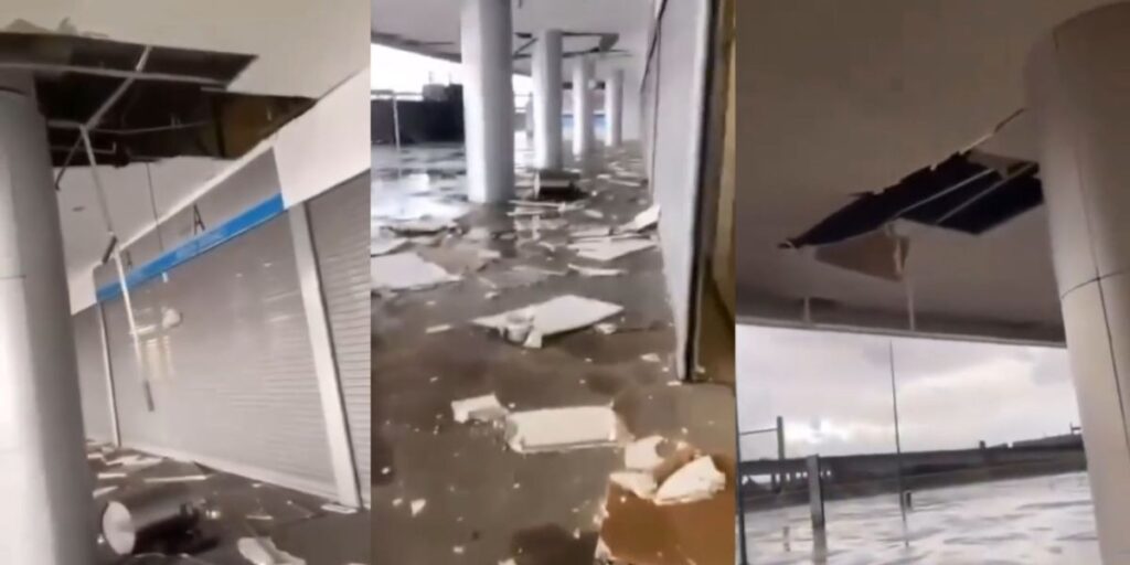 Vídeo: Temporal causa estragos na Arena do Grêmio em Porto Alegre