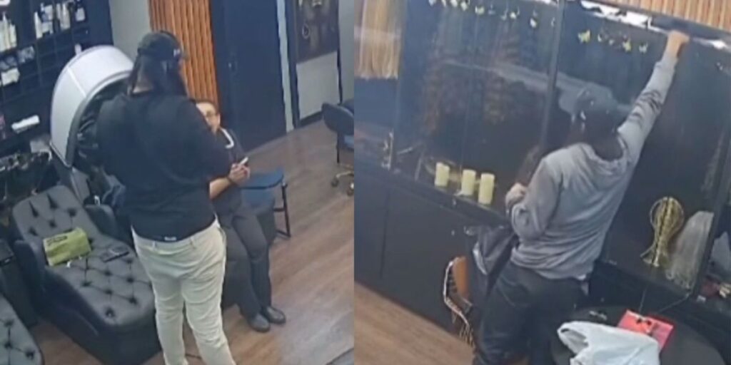 Vídeo: Vestindo perucas, ladrões invadem e roubam salão de beleza em SP