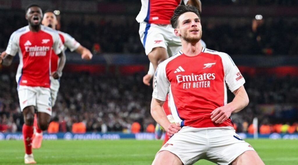 Com Rice "soltinho", Arsenal dá show e vence Real Madrid na Champions