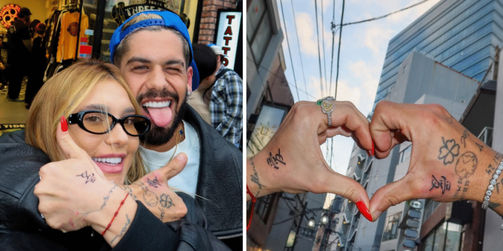 Virginia e Zé Felipe fazem tatuagens iguais no Japão: "Para eternizar"