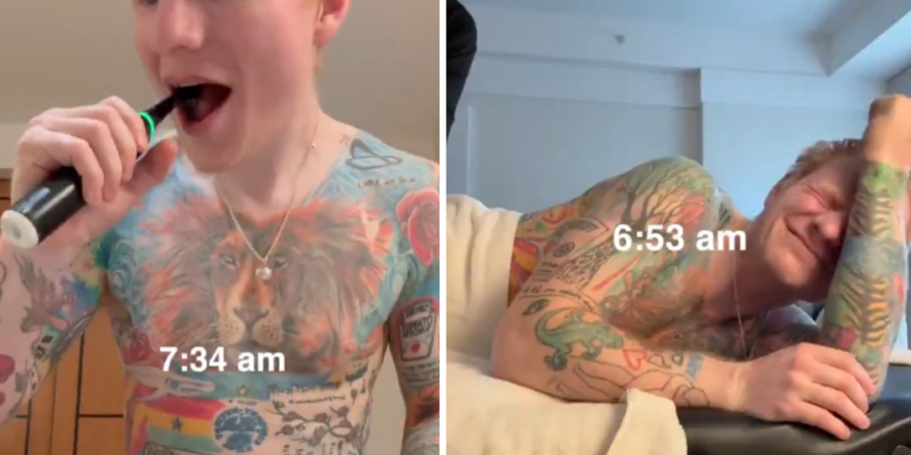 Ed Sheeran impressiona web ao mostrar corpo coberto com tatuagens coloridas