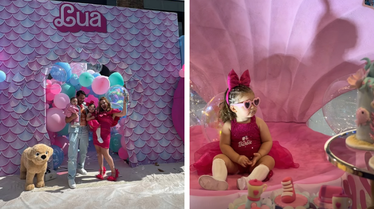 Filha de Viih Tube e Eliezer ganha festa de 2 anos da Barbie; veja fotos
