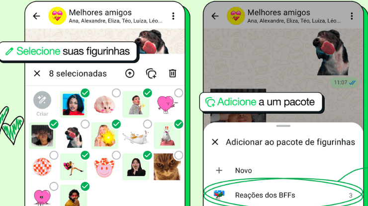 WhatsApp permite organizar figurinhas em grupos; saiba mais